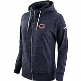 Women's Nike Bears Fresh Logo Navy Full Zip Hoodie,baseball caps,new era cap wholesale,wholesale hats